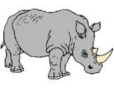 Dibujo Rinoceronte pintado por aaron21