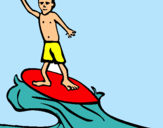 Dibujo Surfista pintado por surfista