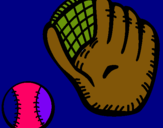 Dibujo Guante y bola de béisbol pintado por samantha5810