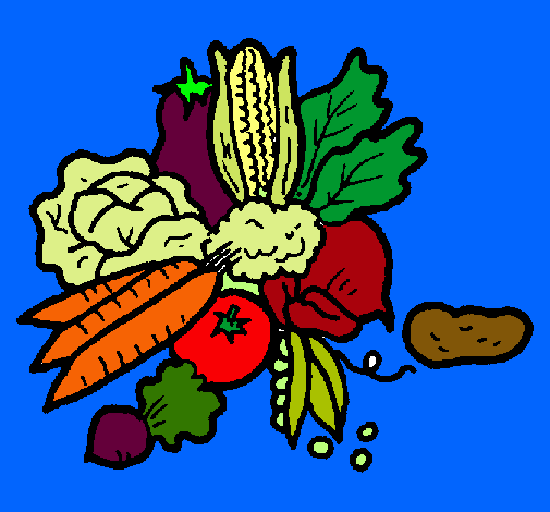 Dibujo verduras pintado por cosetina