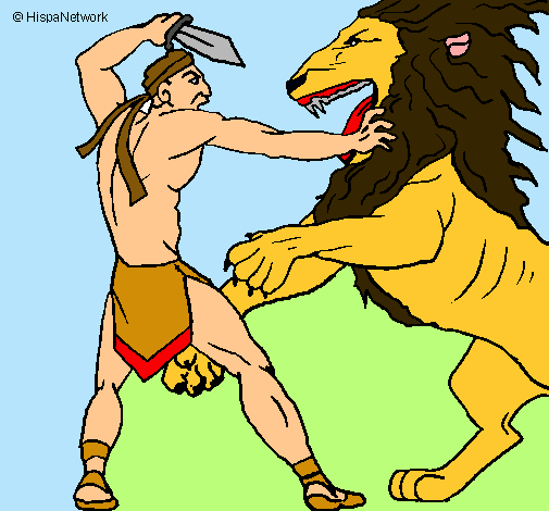 Gladiador contra león