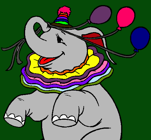 Elefante con 3 globos