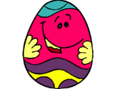 Dibujo Huevo de pascua feliz pintado por INGID