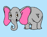 Dibujo Elefante pequeño pintado por GULNARA