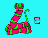 Dibujo Serpiente pintado por  estevania