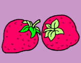 Dibujo fresas pintado por chikipo