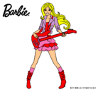 Dibujo Barbie guitarrista pintado por clau8dia