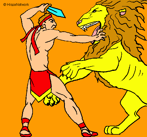 Gladiador contra león