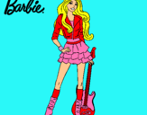 Dibujo Barbie rockera pintado por clau8dia