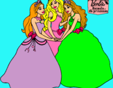 Dibujo Barbie y sus amigas princesas pintado por SOFIART