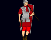 Dibujo Soldado romano pintado por heverth