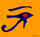 Dibujo Ojo Horus pintado por Dieguete