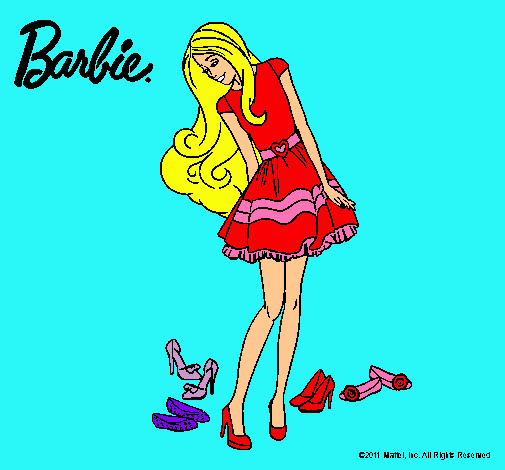 Barbie y su colección de zapatos