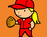 Dibujo Jugadora de béisbol pintado por be10