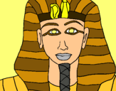 Dibujo Tutankamon pintado por aaronyzaday