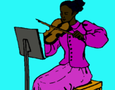 Dibujo Dama violinista pintado por sheylas