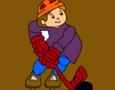Dibujo Niño jugando a hockey pintado por nanisyu