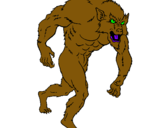 Dibujo Hombre lobo pintado por ertyulio