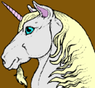 Dibujo Cabeza de unicornio pintado por mikel5459