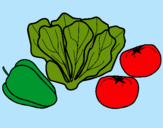 Dibujo Verduras pintado por verduritas