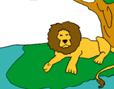 Dibujo Rey león pintado por QUINK