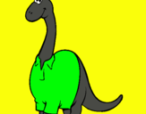 Dibujo Diplodocus con camisa pintado por klmbwlb