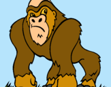 Dibujo Gorila pintado por animales