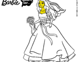 Dibujo Barbie vestida de novia pintado por liditin13132