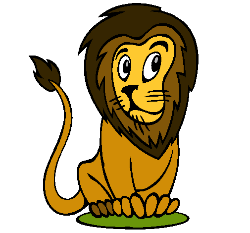 Dibujo León pintado por karlacvcr