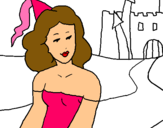 Dibujo Princesa y castillo pintado por lilitalita7