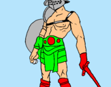 Dibujo Gladiador pintado por colonbus