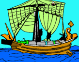 Dibujo Barco romano pintado por KATARA