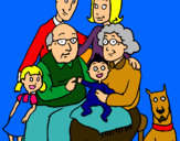 Dibujo Familia pintado por chicharro