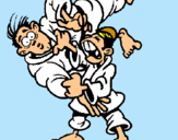 Dibujo Llave de judo pintado por peleas