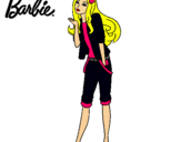 Dibujo Barbie con look casual pintado por OGSACBAR