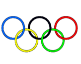 Dibujo Anillas de los juegos olimpícos pintado por yerad