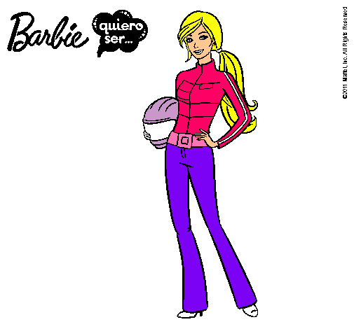 Barbie piloto de motos