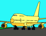Dibujo Avión en pista pintado por g37471