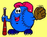 Dibujo Bola de béisbol pintado por josegajate