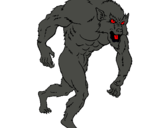 Dibujo Hombre lobo pintado por nahuelval