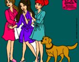 Dibujo Barbie y sus amigas en bata pintado por AMOR2004