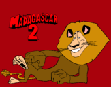 Dibujo Madagascar 2 Alex pintado por hvhgvhcvghfg