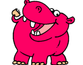 Dibujo Hipopótamo pintado por soy_soni