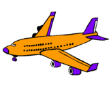 Dibujo Avión de pasajeros pintado por TEDY