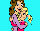 Dibujo Madre e hija abrazadas pintado por irene123