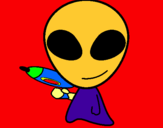 Dibujo Alienígena II pintado por oscareduardo