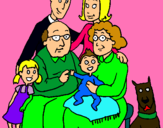Dibujo Familia pintado por hilary