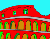 Dibujo Coliseo pintado por letisia