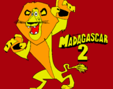 Dibujo Madagascar 2 Alex pintado por louineirto