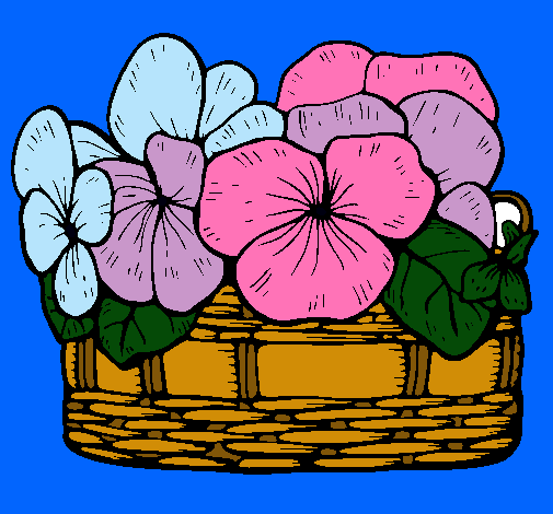 Dibujo Cesta de flores 12 pintado por migl